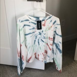 Peloton XL tie dye sweatshirt NWT and super cute